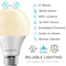 Luxrite A19 LED Light Bulbs Dusk to Dawn Motion Sensor 9W=60W 800LM 3000K Soft White E26 Base 2-Pack LR21481-2PK - alternate 8